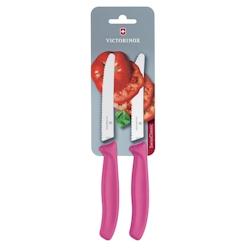 Set de couteaux à tomates et de table dentés Victorinox 11cm roses (lot de 2) - CU555_0