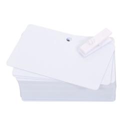 Lot de 500 cartes à imprimer PVC Blanche perforation 5 mm - horizontal - blanc plastique 1149010_0