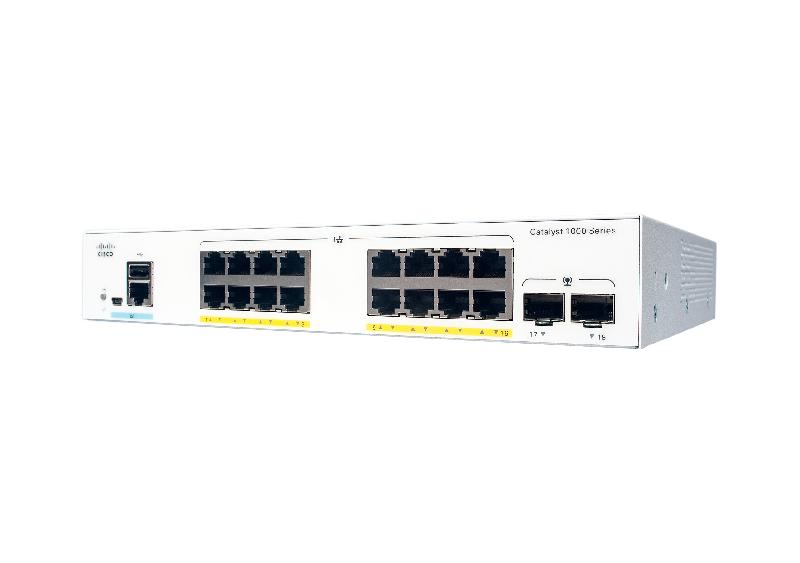 Cisco Catalyst C1000-16FP-2G-L commutateur réseau Géré L2 Gigabit Ethernet (10/100/1000) Connexion Ethernet, supportant l'alimentation via ce port (PoE) Gris_0