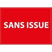 Panneau - Sans Issue - Blanc sur Rouge  - 300 x 420 - PVC_0