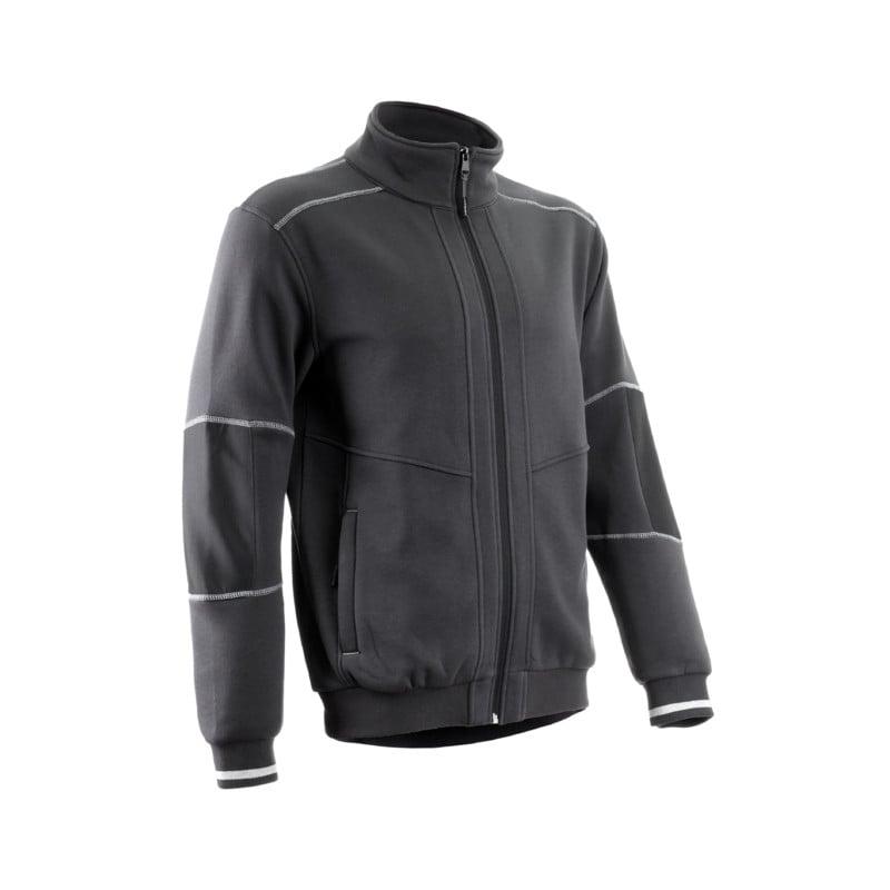 Veste thermique - KIJI - Molleton 70% CO/30% PES 300g/m2 + Empiècements 300D Oxford - Anthracite - COVERGUARD | 5KIJ150_0