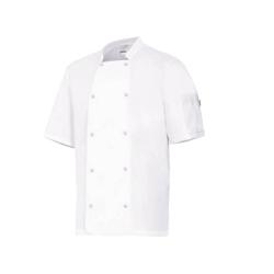 Veste de cuisine manches courtes avec boutons pression VELILLA blanc T.56 Velilla - 56 blanc polyester 8435011421063_0