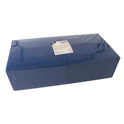 Papstar 250 Serviettes, 3 plis pliage 1/8 40 cm x 40 cm bleu foncé_0