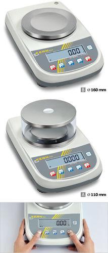 Balance de précision 1200g; 0.003g; calibration interne; plateau diam 110mm avec para - KERPLJ1200-3A_0