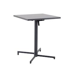 METRO PROFESSIONAL Table de bistrot pliante Aveiro, acier, 60 x 60 cm, carrée, gris foncé - gris acier 4894926197458_0