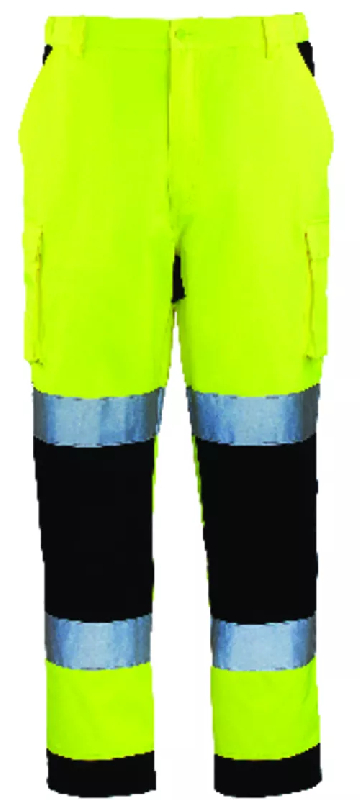 Pantalon - 60% CO/40% PES 245g/m2 - Jaune HV/Marine - Référence : 7PAJP_0