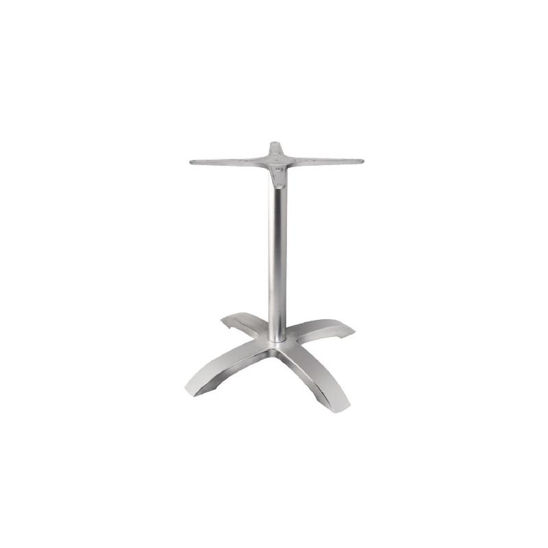 Pied de table en aluminium brossé pour table carrée & ronde_0