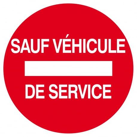 Sens interdit sauf vehicule de service d.180mm TALIAPLAST | 627264_0