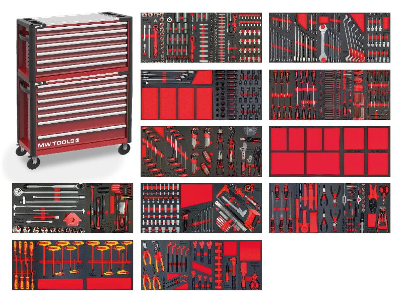 Servante d'atelier complète robuste avec coffre EV XXL 782 outils MW Tools MWE999G36A_0