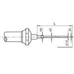 Capteur de température thermocouple à poignée pour mesures de surface et en immersion, longueur 150mm - Référence : FTA1202_0