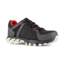 Reebok - Chaussures de sécurité basses noire et rouge en cuir imperméable embout aluminium TRAIL GRIP S3 SRC Noir / Rouge Taille 39 - 39 noir mati_0
