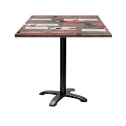 Restootab - Table 70x70cm - modèle Bazila bois redden wood - marron fonte 3760371512188_0