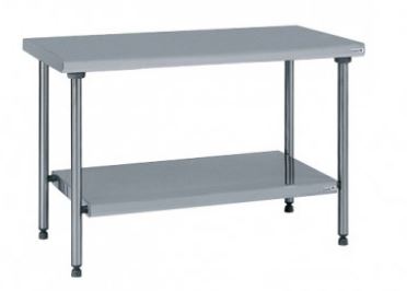 Table inox centrale avec étagère basse TOURNUS EQUIPEMENT - Référence : 424 972_0
