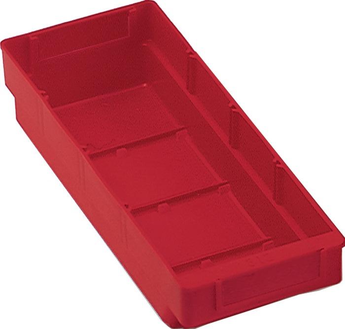 Boîte pour étagère L300xl120xH65mm rouge polypropylène RASTERPLAN_0