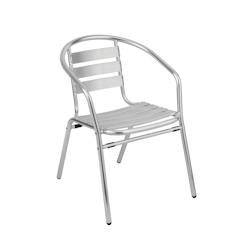 METRO PROFESSIONAL Chaise Gastro empilable avec accoudoirs Narni, aluminium, argenté - argenté aluminium 4337255233539_0