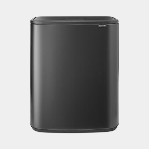 Poubelle Bo Touch Bin 2 x 30 litres - Confident Grey - Idéale pour trier les déchets et facile à déplacer_0