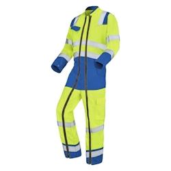 Cepovett - Combinaison avec 2 Zip Fluo Safe XP Jaune / Bleu Taille 3XL - XXXL jaune 3603624997731_0