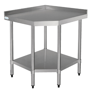 Table d'angle en inox (l)80 x (p)60 cm_0