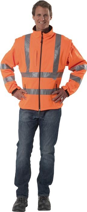 Veste softshell de signalisation taille XXL orange 96 % PES / 4 % EL PREVENT_0