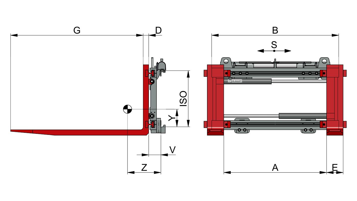 1,5t466bz - écarteurs et ajusteurs de fourche - kaup - capacité : 1600 kg_0