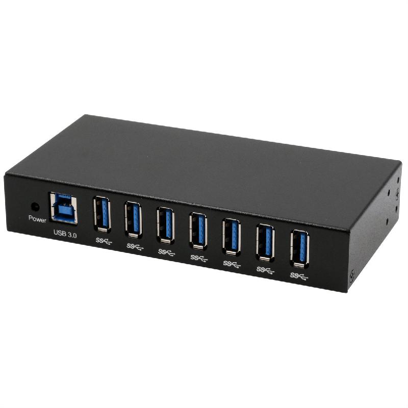 Exsys ex-11237hms hub 7 ports usb 3.2 gen 1 din-rail kit via vl811+ chipset_0