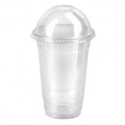 Gobelet Smoothie / Shaker en Plastique PET 40 cl avec dôme trou par 100 - transparent plastique POTFASTDOMETROU40X100_0