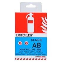 Panneau d'indication d'extincteur feux classe AB_0