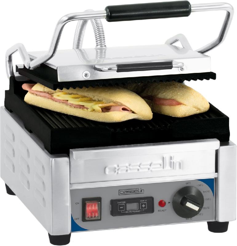 Grill panini pro petit premium rainuree - rainuree avec minuteur dimensions l 300 x p 490 x h 265 mm - CGPRRPPT_0