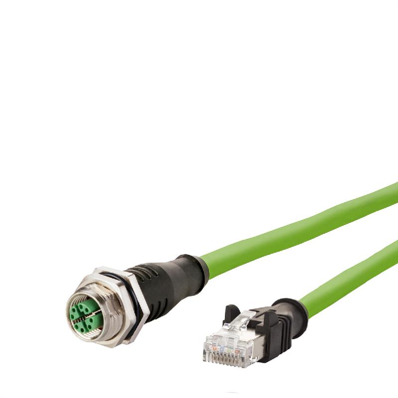 METZ CONNECT Câble Ethernet industriel M12-RJ45, codage X, 1 m_0