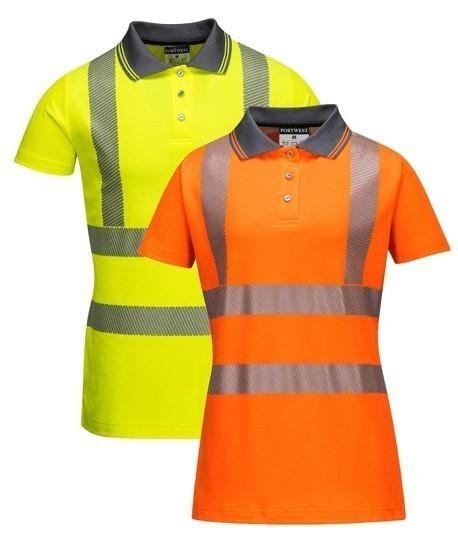 Polo de travail haute visibilité coton femme, Coloris : Jaune Fluo, Taille : M_0