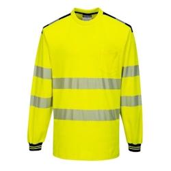 Portwest - T-Shirt PW3 manches longues HV - T185 Jaune / Noir Taille XL - XL 5036108303847_0