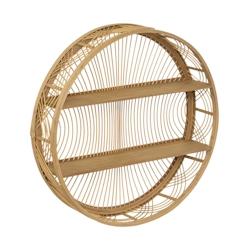 Atmosphera Étagère murale en Bambou et Bois D 70 cm - beige 3560232559198_0