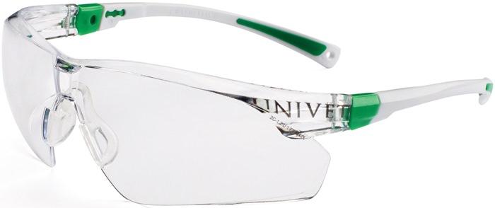 Lunettes de protection 506 UP EN 166, EN 170 branches blanches/vertes, verres transp. Polycarbonate UNIVET_0