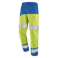 Cepovett - Pantalon de travail Fluo SAFE XP Jaune / Bleu Taille M - M 3603624532376_0