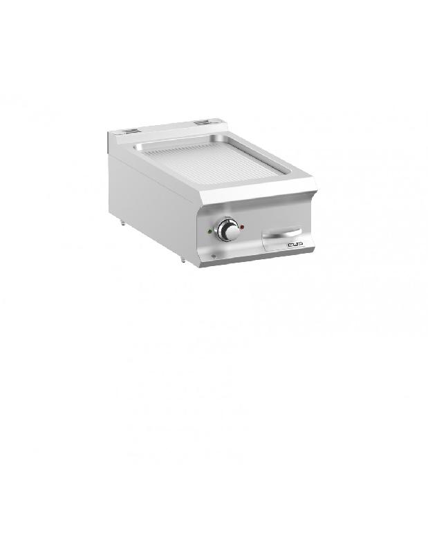 Grillade électrique plaque rainurée Chrome MBM FTBE74TRC - Acier inox AISI 304 15mm Brûleurs indépendants IPX5_0