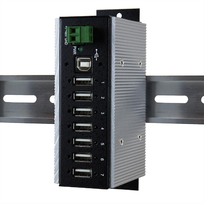 EXSYS EX-1177HMVS-WT Hub USB 2.0 à 7 ports, protection de surtension_0