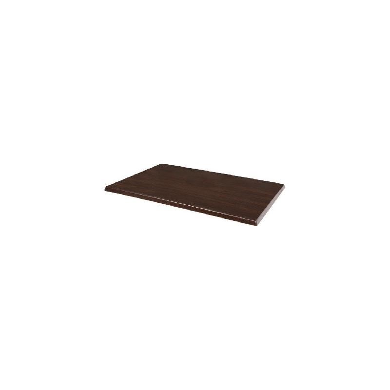 Plateau de table rectangulaire (L)1200 x (P)800 mm, finition marron foncé_0