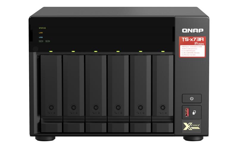 Qnap ts-673a nas tower ethernet/lan noir v1500b_0