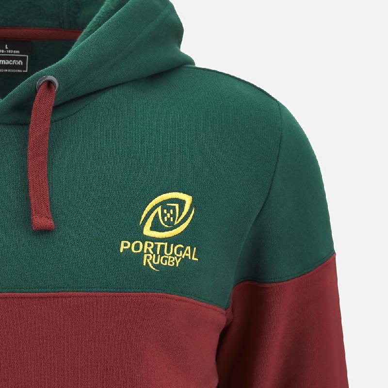 Sweatshirt à capuche ligne supporter adulte Rugby World Cup 2023 Équipe du Portugal de Rugby - Macron Sport_0