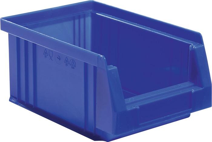 Boîte de rangement à  ouverture frontale PLK L164xl105xH75mm PP bleue LA-KA-PE_0