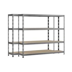 MODULO STORAGE Jeu 2 étagères Rack MODULÖ STORAGE charge lourde 50x220xH 185 cm très grande longueur - grey 2xR50x220/4/300_0