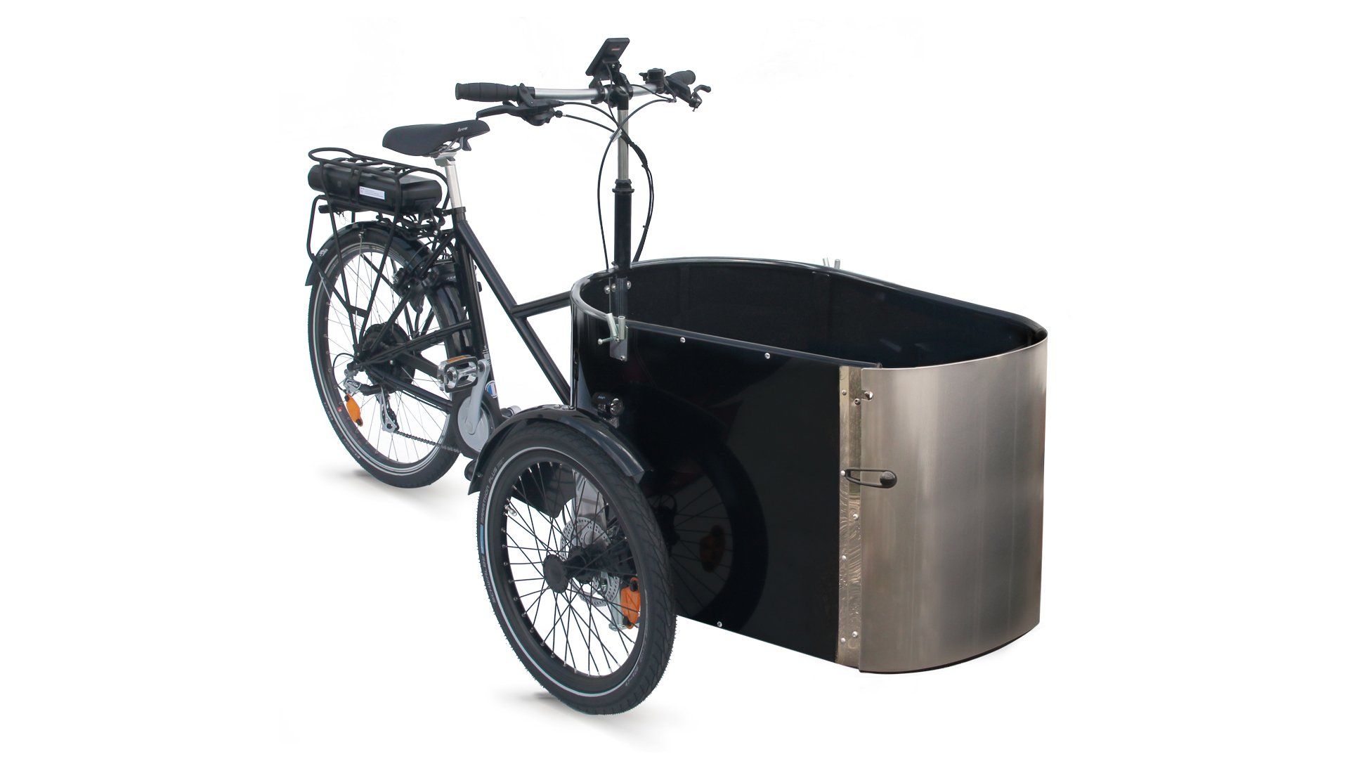 Triporteur électrique Nihola Cargo Open - Moteur Bafang 250W - 180L - Porte en aluminium_0