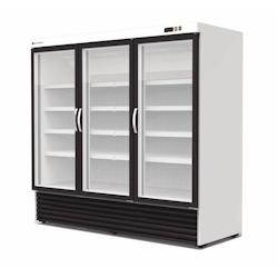 CORECO Armoire Mini Market - +8/-2C - 3 Portes Vitrees Battantes - 2035X810X2040 - 8 Etageres - Capacite 1750L - Ext Blanc Int Blanc RVC-2003-BB - bla_0