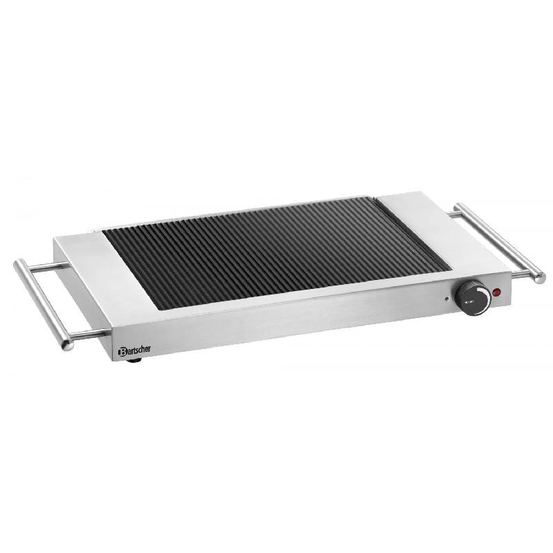 Plaque inox grill vitrocéramique 1 zone rainurée, à poser, 1200 W, 220 V - MONO_0