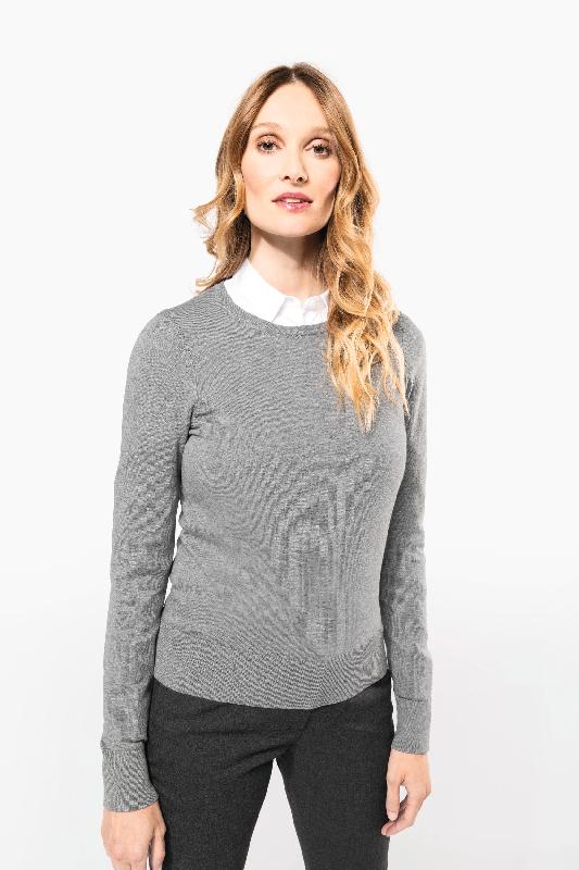 Pull Supima col rond  femme -  Réf: PK901_0