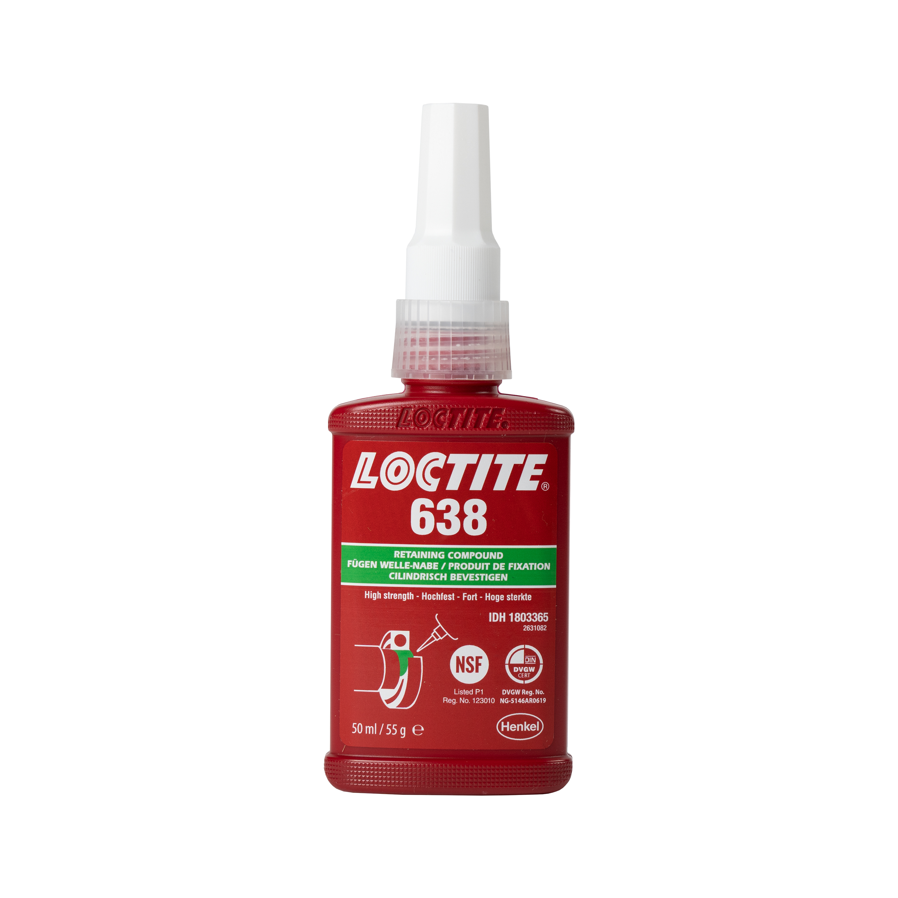 Colle anaérobie conçu pour le collage de pièces cylindriques - LOCTITE® 638 BO50ML EGFD_0