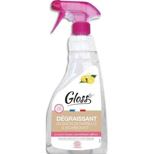 Gloss dégraissant au savon de marseille et bicarbonate 750ml parfum citron 100% naturel_0