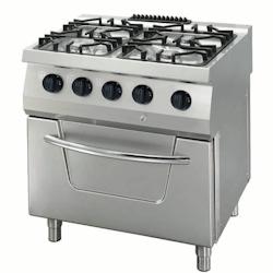 Maxima Heavy Duty cuisinière - 4 brûleurs - unité double - profondeur 70 cm - avec four - gaz - 3701117757272_0