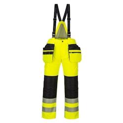 Portwest - Pantalon de travail à bretelles chaud haute visibilité PW3 Orange / Noir Taille S - S 5036108338955_0