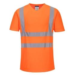 Portwest - Tee-shirt col en V avec empiècements latéraux en maille aérée Orange Taille L - L 5036108361519_0